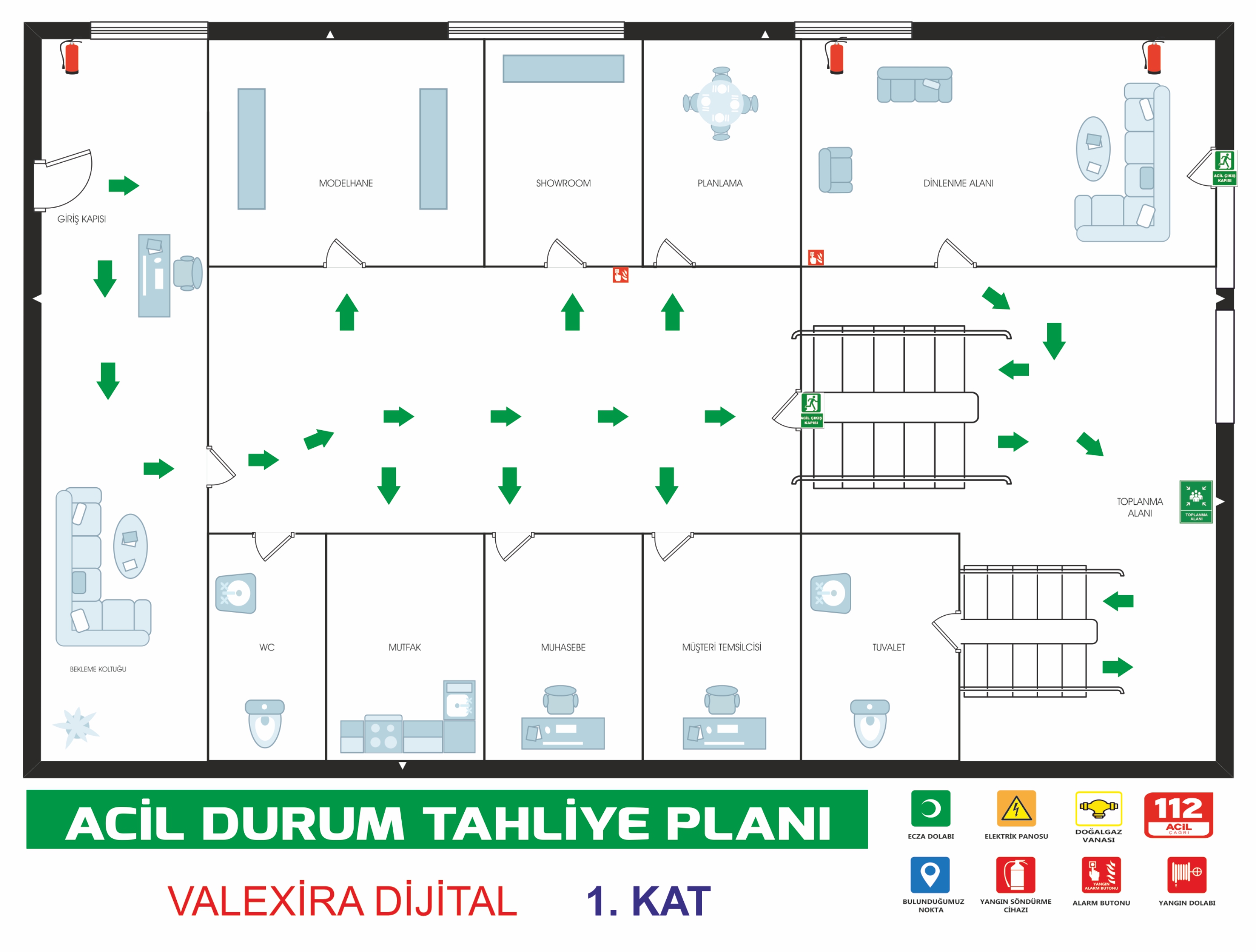 Valexira Tahliye Planı ve Acil Durum Krokisi