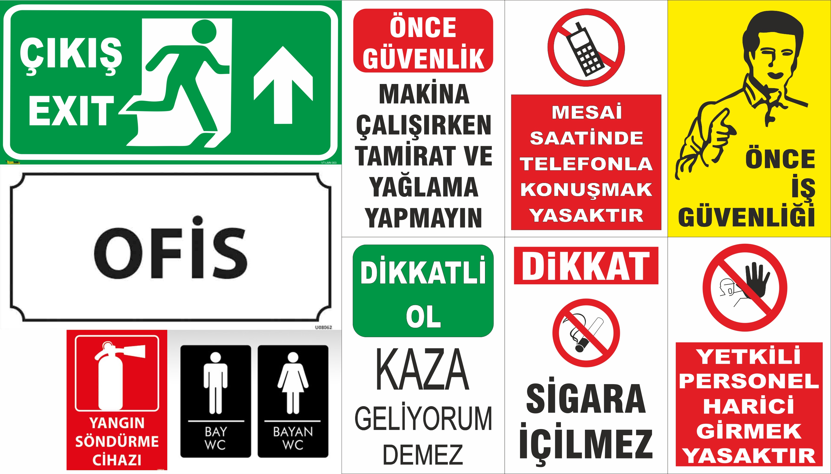 Valexira İş Güvenliği Uyarı Levhaları